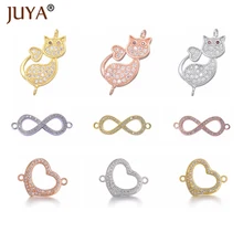 Кубическая циркониевая бижутерия фурнитура аксессуары модные шармы соединители для браслета ожерелье изготовление сережек ювелирные изделия ручной работы