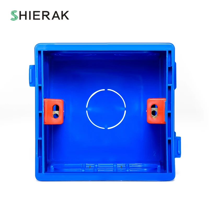 SHIERAK 86 Тип внутренняя Монтажная коробка белый/синий/красный распределительная коробка 86 мм* 86 мм используется для розетки переключатель отверстие расстояние 60 мм