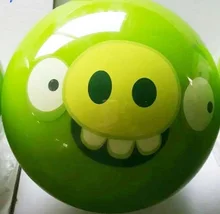 cute standard green pig cartoon urethane bowling ball