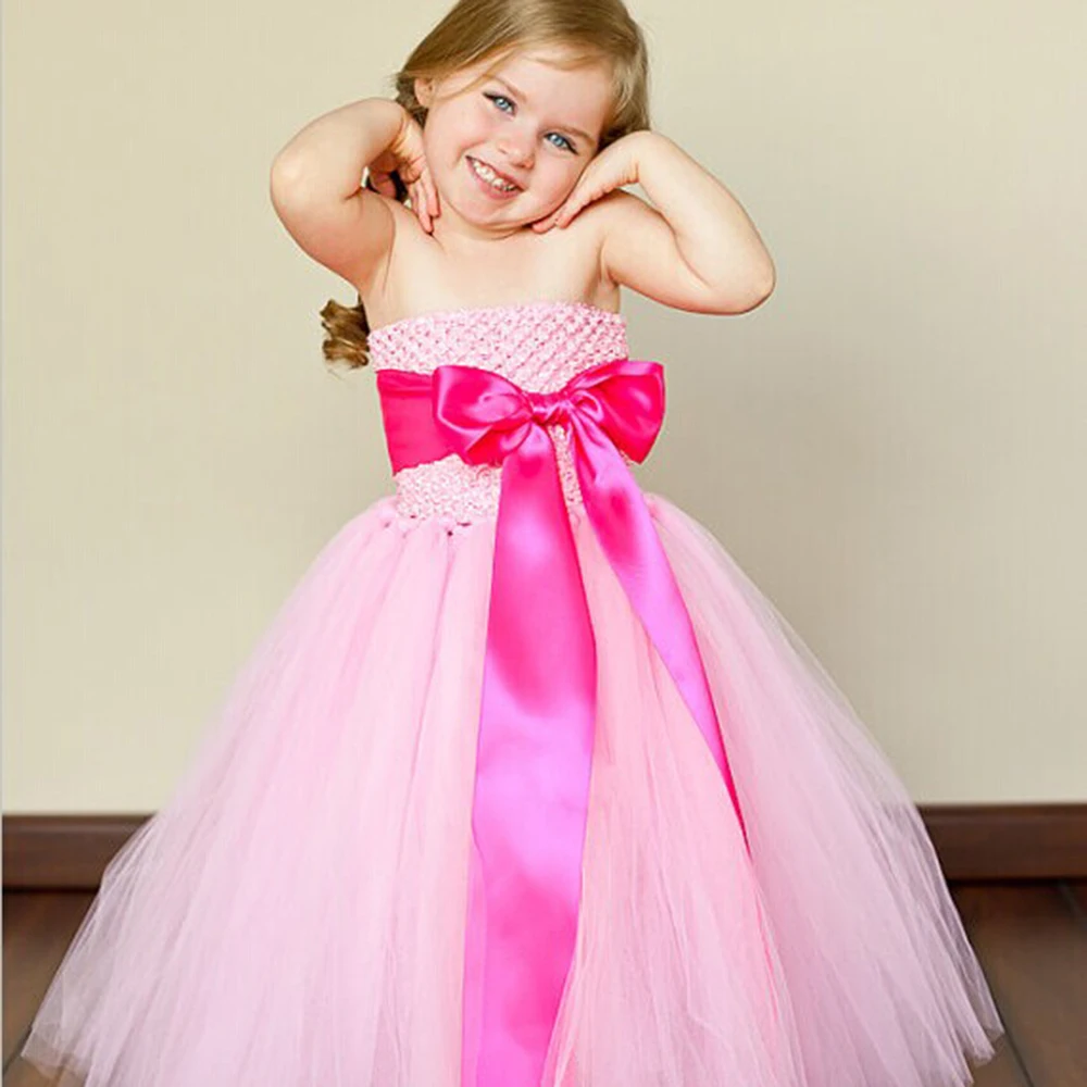 6 Color Ribbon Bow White Flower Dress For Wedding Party 6 Color Ribbon Bow White Flower Dress For Wedding Party Festival Baby Kids First Communion Dresses S Pt12 In From Mother On