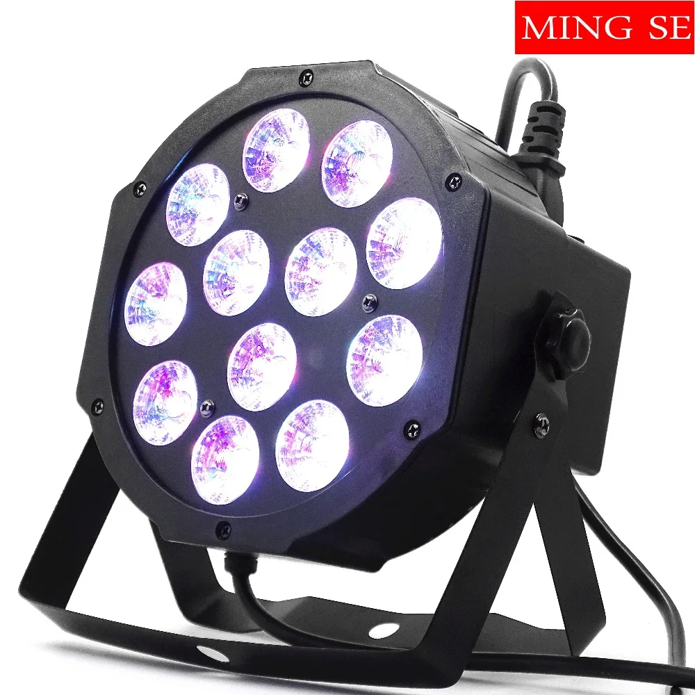 12 шт. 12 Вт светодиодные лампы 12x12 Вт светодиодные Par огни RGBW 4в1 плоский par led dmx512 дискотечные огни профессиональное сценическое dj оборудование