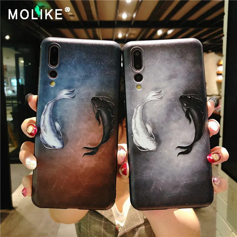 MOLIKE рисунком ТПУ чехол для Huawei p20 P10 мягкий силиконовый милый цветочный задняя
