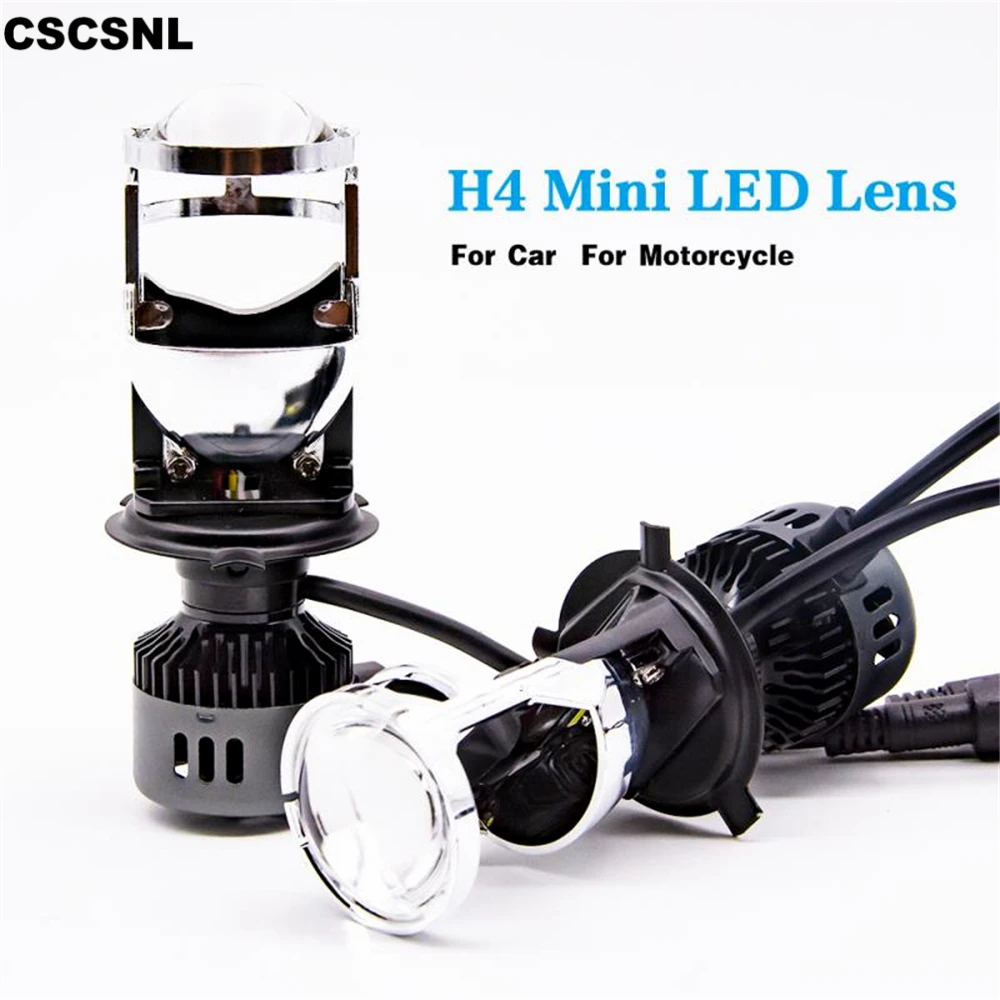 

CSCSNL 1Pair LED for car clear beam pattern 12V 24V 72W 6000k no astigmatic problem H4 LED hi-lo mini projector lens headlight