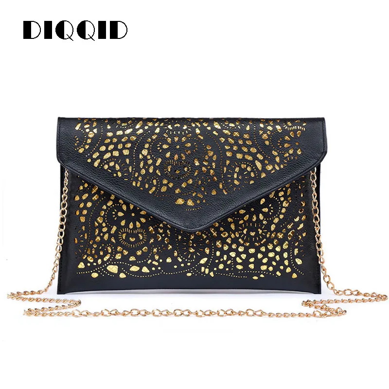 

DORIA DORE CrossBody Hollow Out Messenger Shoulder Bags Women Envelope Bag Lady Clutches Chains Purse Bolsos Bolsas Sac A Main