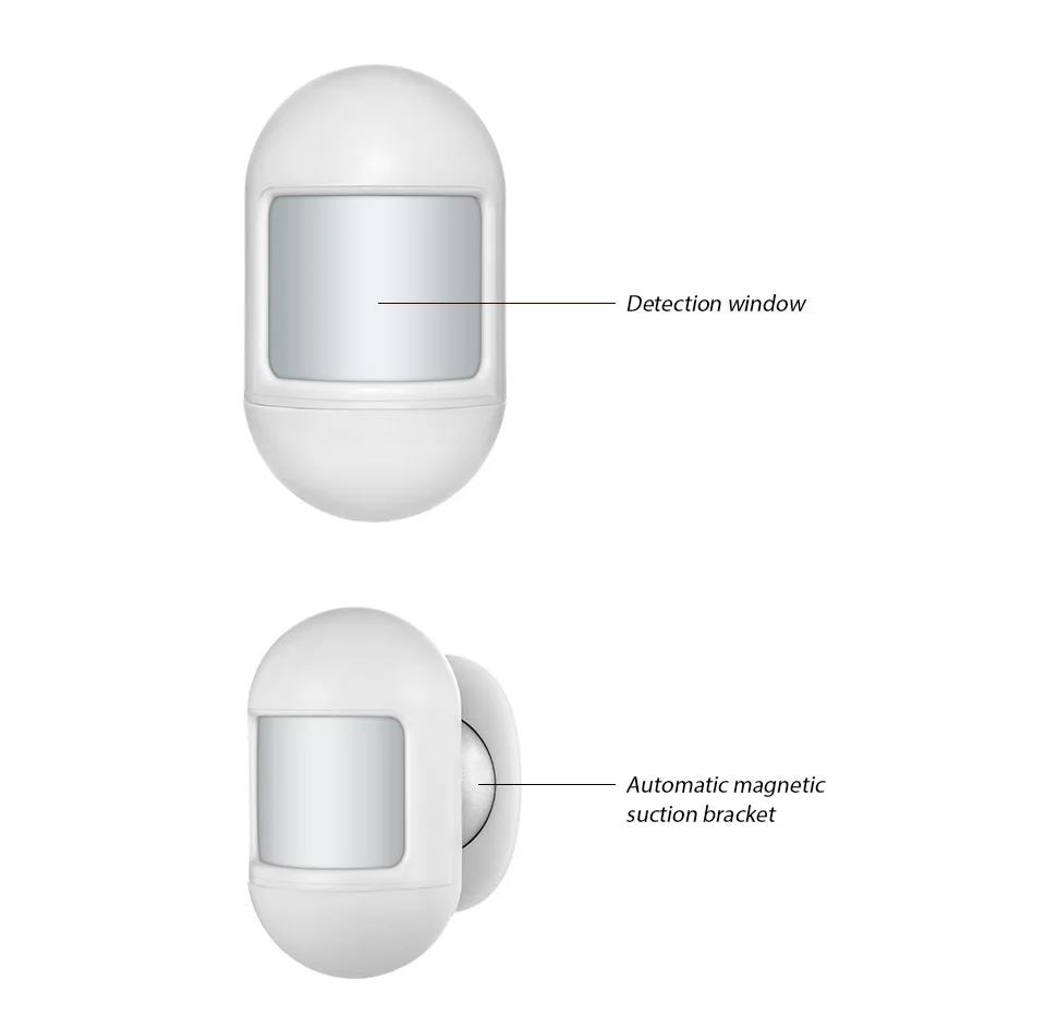 embutido bateria com base giratória magnética sistema de alarme em casa