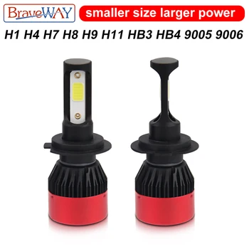 

BraveWay H1 H4 H7 H8 H11 9005 HB3 9006 HB4 Led Bulbs for Cars Motorcycle Auto Led Lamp Headlight Fog Light Ice Light