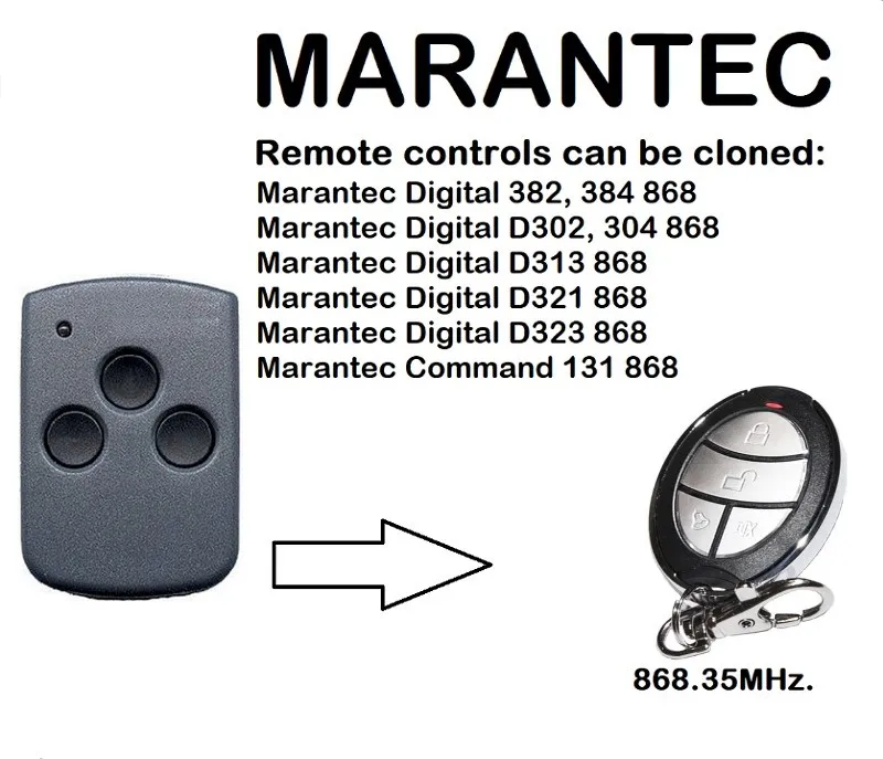 

MARANTEC Digital D313 868 Universal Remote Control Duplicator 868.35MHz.