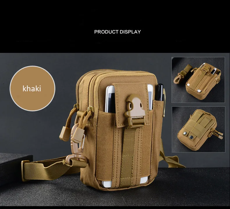 2017 Upgrade MOLLE Mini  Shoulder Men Nylon Waist Tactical Bag Tactical Waist Belt Military Sports Molle Bag Case for Phone (9)