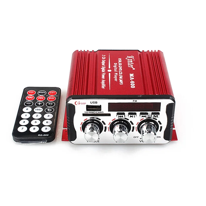 Автомобильный усилитель 20 Вт + Hi Fi стерео USB SD DVD CD FM MP3 цифровой светодиодный