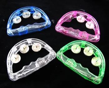 

100pcs Rattles,flash tambourine light luminous hand led Tambourine light light-up party tambourines led tamborine New Fashion