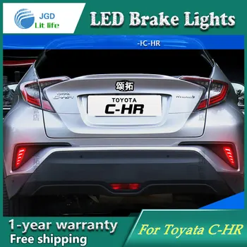 

Free shipping ! Case For Toyota C-HR CHR 2016 2017 Tail light parking warning rear bumper reflector Car styling