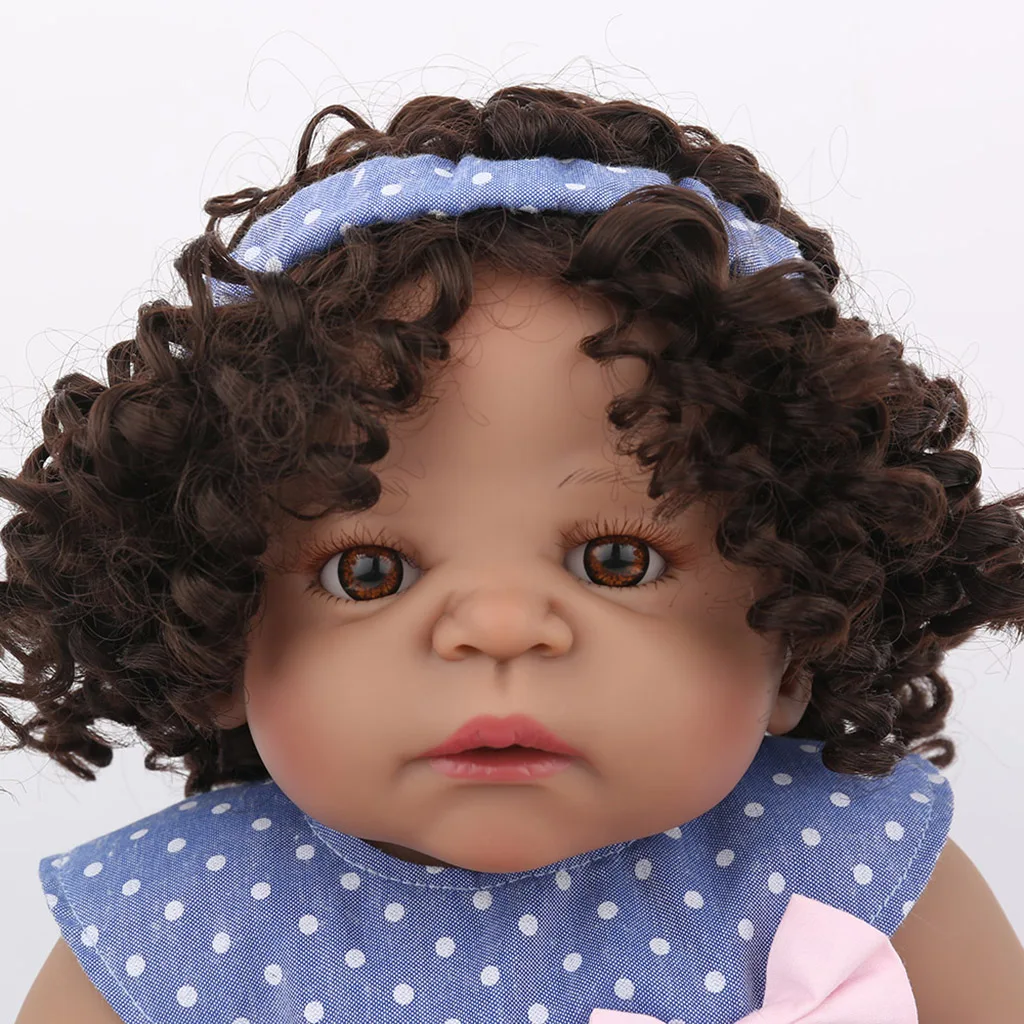  Infant Newborn Baby Doll, Handmade Baby, 20inch Realistic Reborn Doll, African American Newborn Infant Baby Doll Mold, Bath Toy