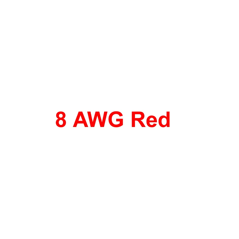 1 метр красный или черный цвет кремниевый провод 6 AWG 6# 6AWG 8AWG гибкий силиконовый провод высокая температура луженая медь кабель - Цвет: 8AWG Red