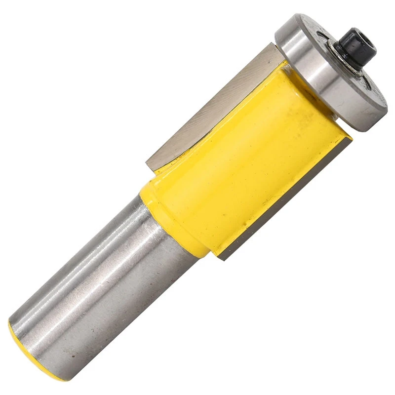 1Pc 1/2" Shank Pattern/Flush Trim Router Bit, 2-5/8" Cutter, Top & Bottom Bearing For Woodworking Cutting Tool