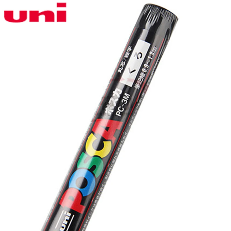 Uni Posca PC-3M маркер краски-тонкий Tip-0.9mm-1.3mm 15 цветов Чехол