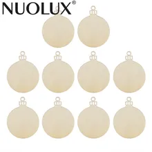 10 шт. деревянные круглые безделушки Висячие Рождественские елки незаполненные украшения Подарочные бирки формы