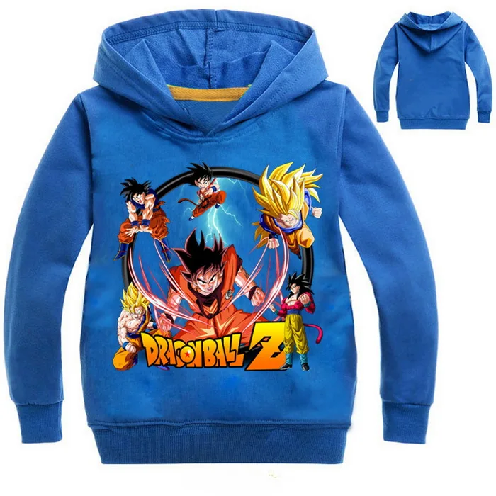 Толстовки для мальчиков с героями мультфильмов Dragon Ball Z Goku DBZ, толстовки для девочек, верхняя одежда, Весенняя детская одежда, детская одежда с длинным рукавом и капюшоном