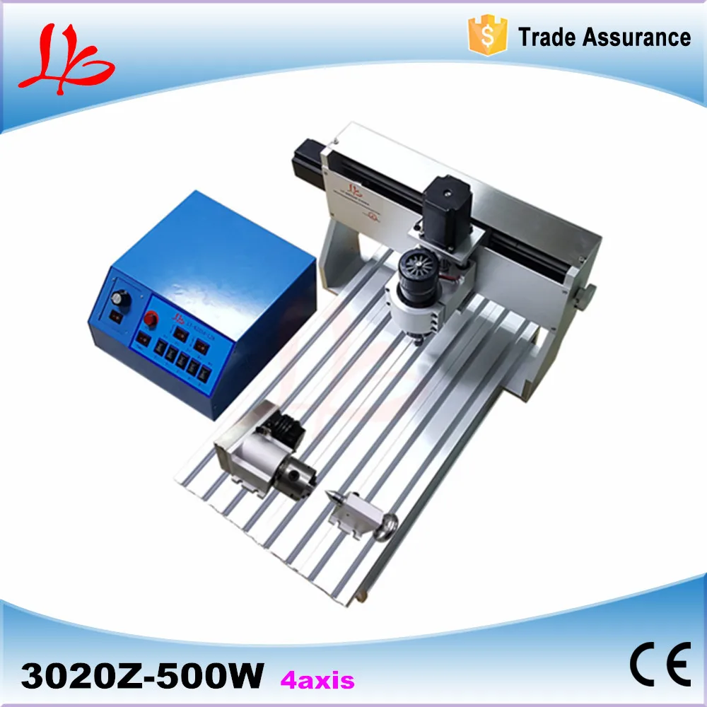 LY ЧПУ 3020Z-500W 4 оси DC шпинделя мини-cnc router гравер токарный станок |