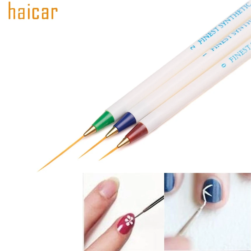 Кисть для рисования ногтей HAICAR ColorWomen 3 шт./компл. кисть ручка инструменты Прямая