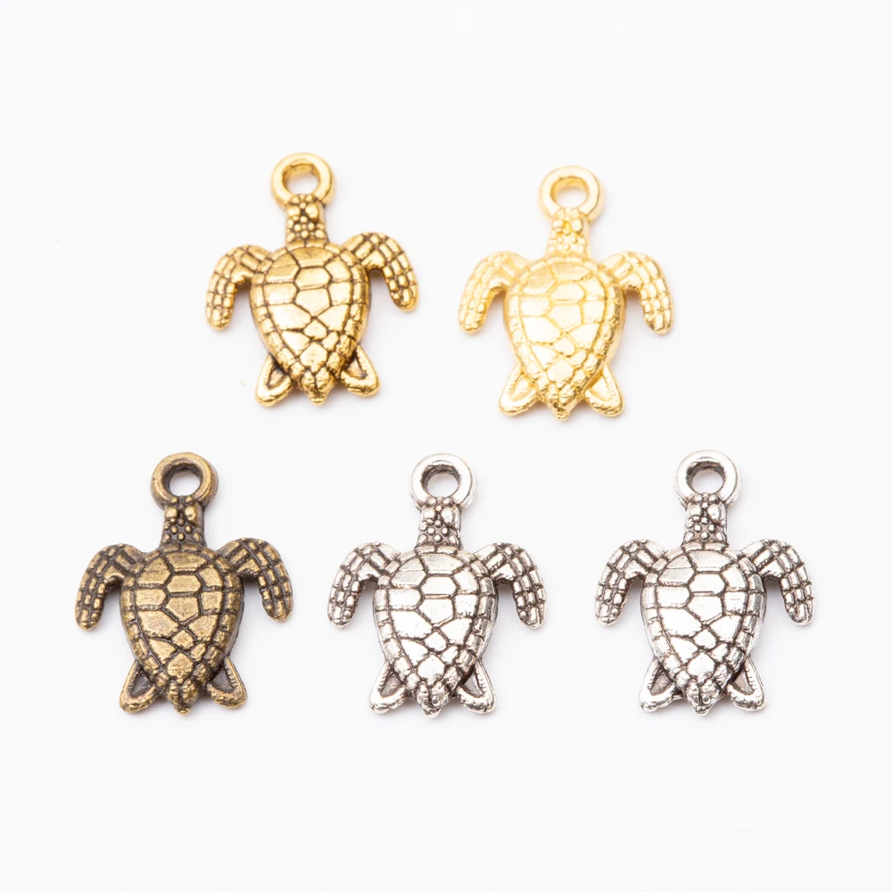 

46pcs tortoise Vintage zinc alloy metal pendant charms for diy jewelry making 5563