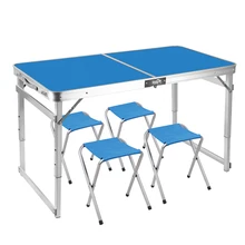 Многофункциональный открытый складной стол поднимается простой Кемпинг столик для еды с зонтиком отверстие отдыха барбекю стол и стул набор