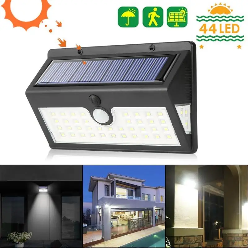 

Solar Lights Outdoor PIR Motion sensor Night security wall lamp 30 44 LED Waterproof Energy saving Garden Front door Yard