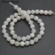4 мм~ 12 мм натуральный граненый Лунный Камень круглые свободные бусины DIY материал для изготовления украшений 5 нитей в партии
