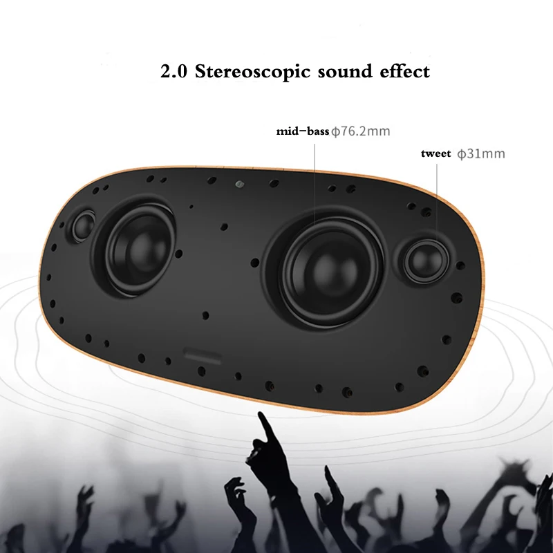 W король V8 2018 Лидер продаж высокое качество Беспроводной Bluetooth Динамик деревянный
