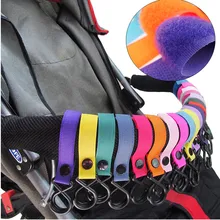 Baby Stroller Accessories Strong Infant Pushchair Hook Strap Hanger Newborn Carriage Trolley Handrail Hooks durable infant baby pushchair hangers outdoor convenient stroller length adjustable hooks for hanging exquisite design