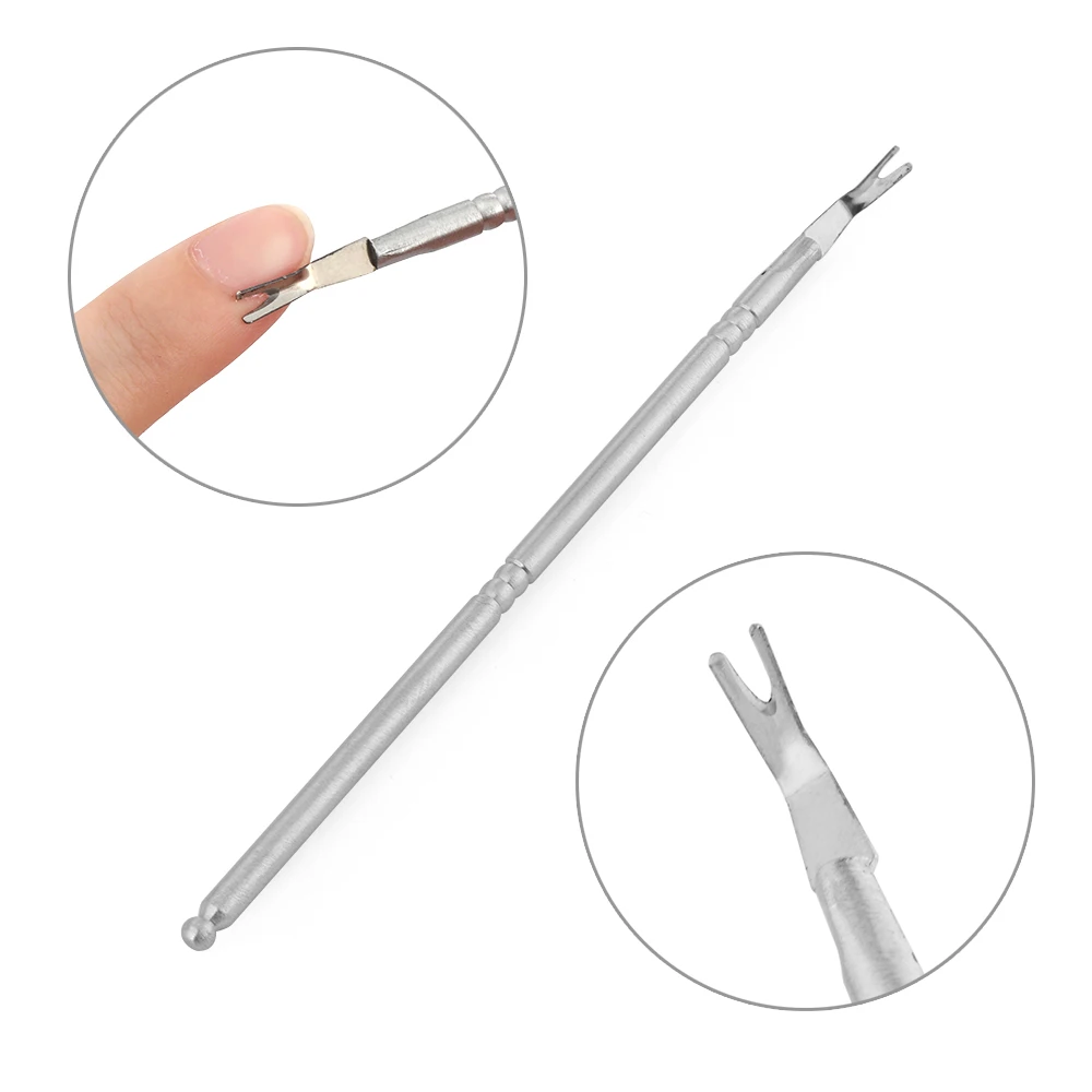 

Stainless Steel Cuticle Pusher Remover Spoon Trimmer Metal Double Sided Finger Dead Skin Push Nail Art Manicure Pedicure Tool