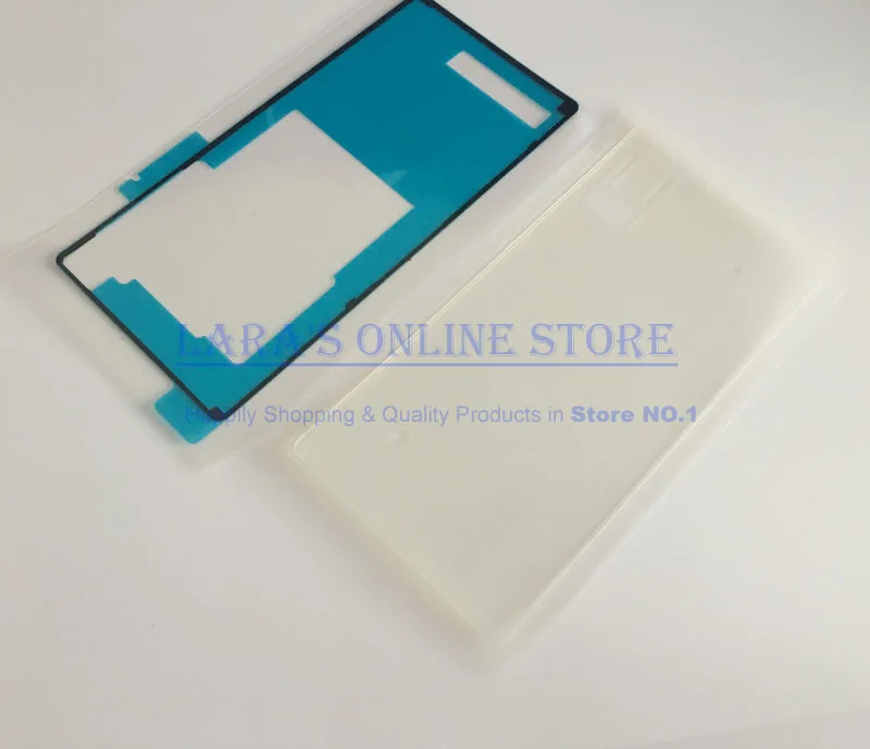 

2PC/Set Original for Sony Xperia Z3 Front LCD Supporting Frame Plate Sticker + Back Battery Cover Waterproof Glue Adhesive