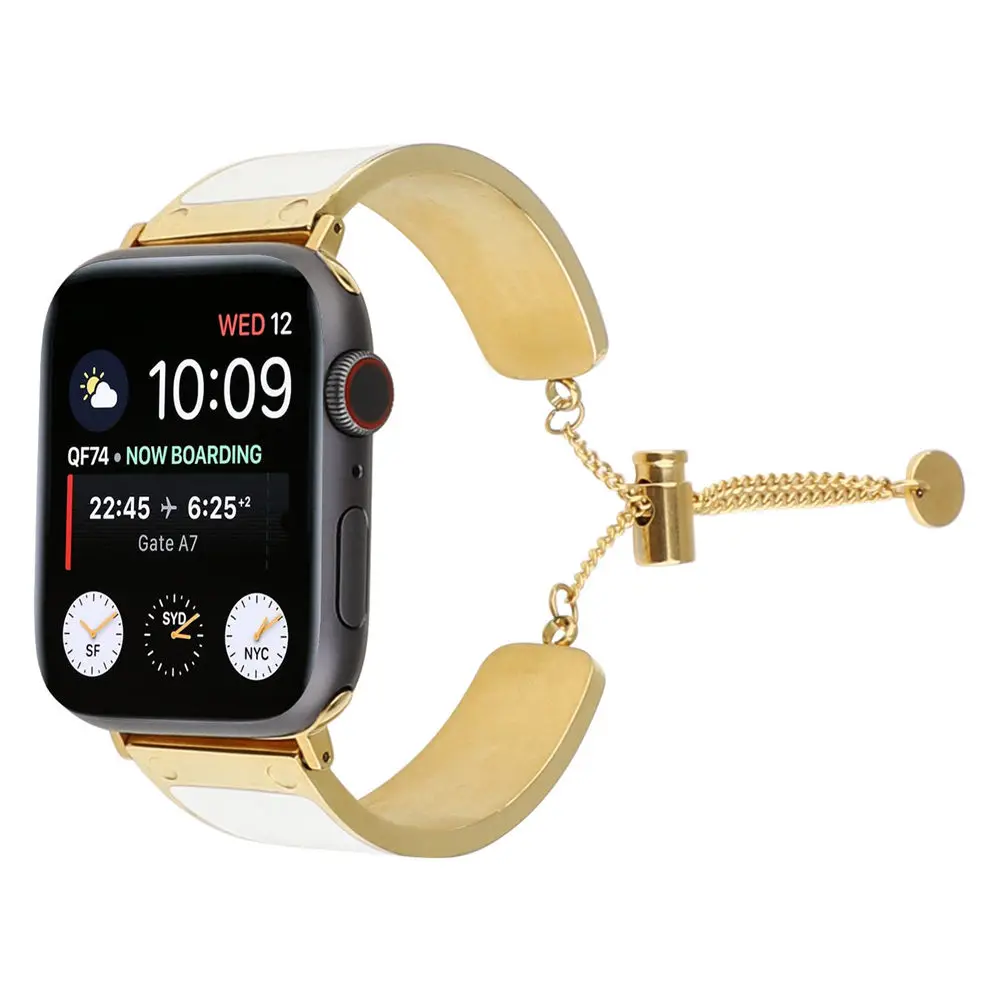 Женские часы браслет для Apple Watch полосы 38 мм 42 мм 40 мм 44 мм регулируемый ремешок из нержавеющей стали для iWatch серии 4 3 2 1