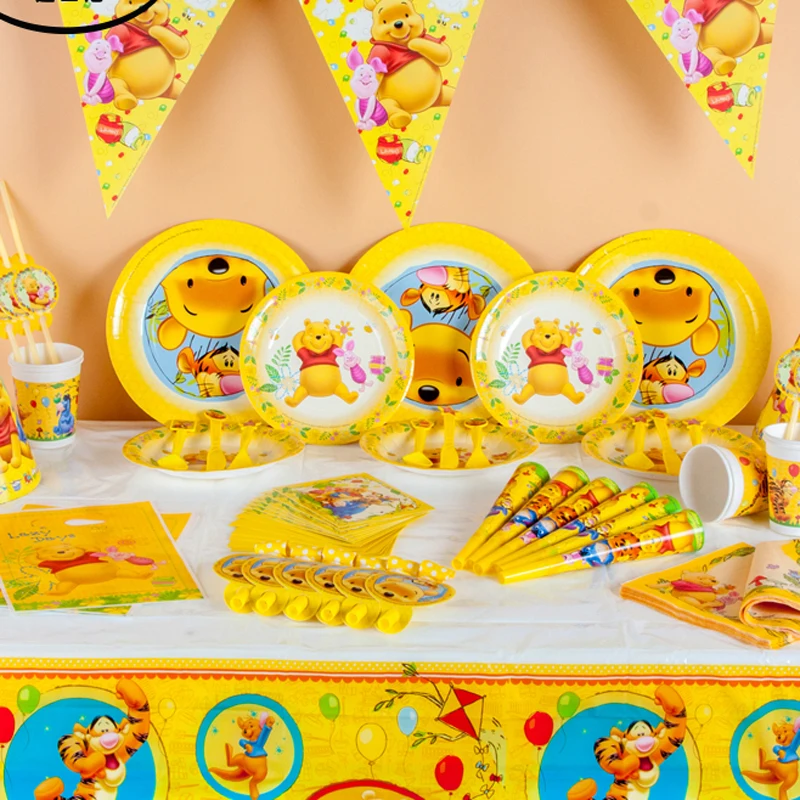 Winnie the Pooh Kids Birthday Party Decoration Set Cars Plex Party Supplies font b Baby b