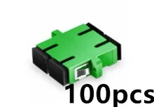 

QIALAN 100pcs SC APC to SC/APC Singlemode Duplex Plastic Fiber Optic Adapter, Fiber Optic Connector, Flange adaptor