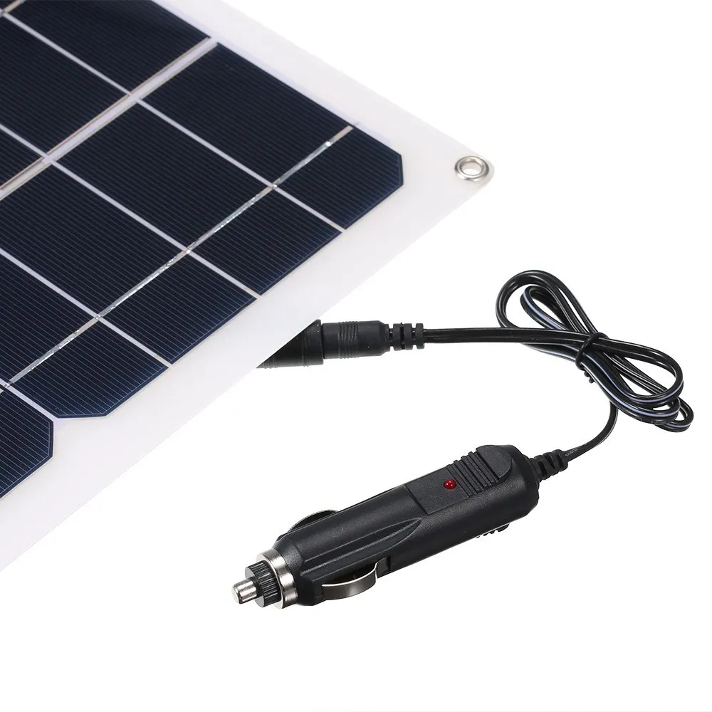 New DC5V/DC1 Dual USB Solar Panel with Car Charger Portable Accessories Solar Charger Controller for Outdoor Camping LED Light