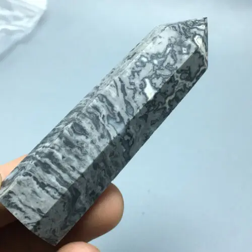

NATURAL Picasso's stone QUARTZ CRYSTAL wand POINT HEALING From Madagascar