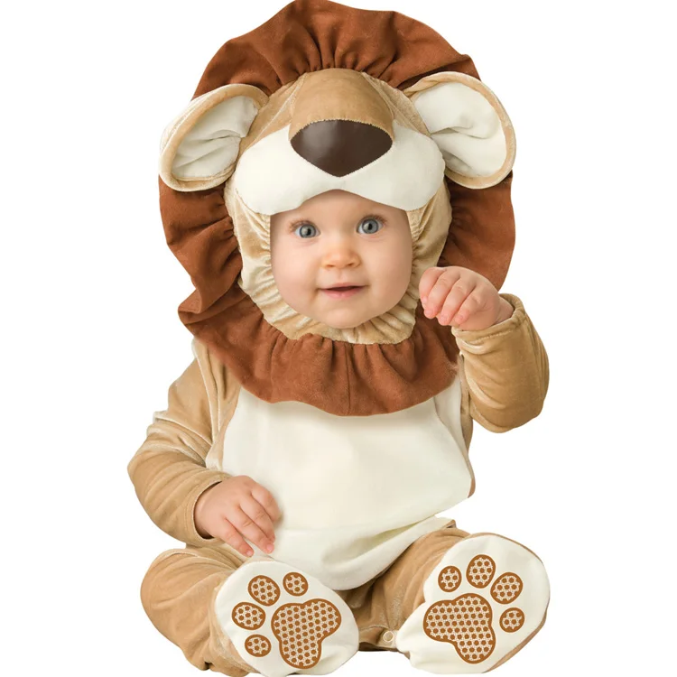 hot sale baby clothing set halloween Costume Clothing Jumpsuit spring& autumn animal style romper baby gift set lion - Цвет: Like the picture