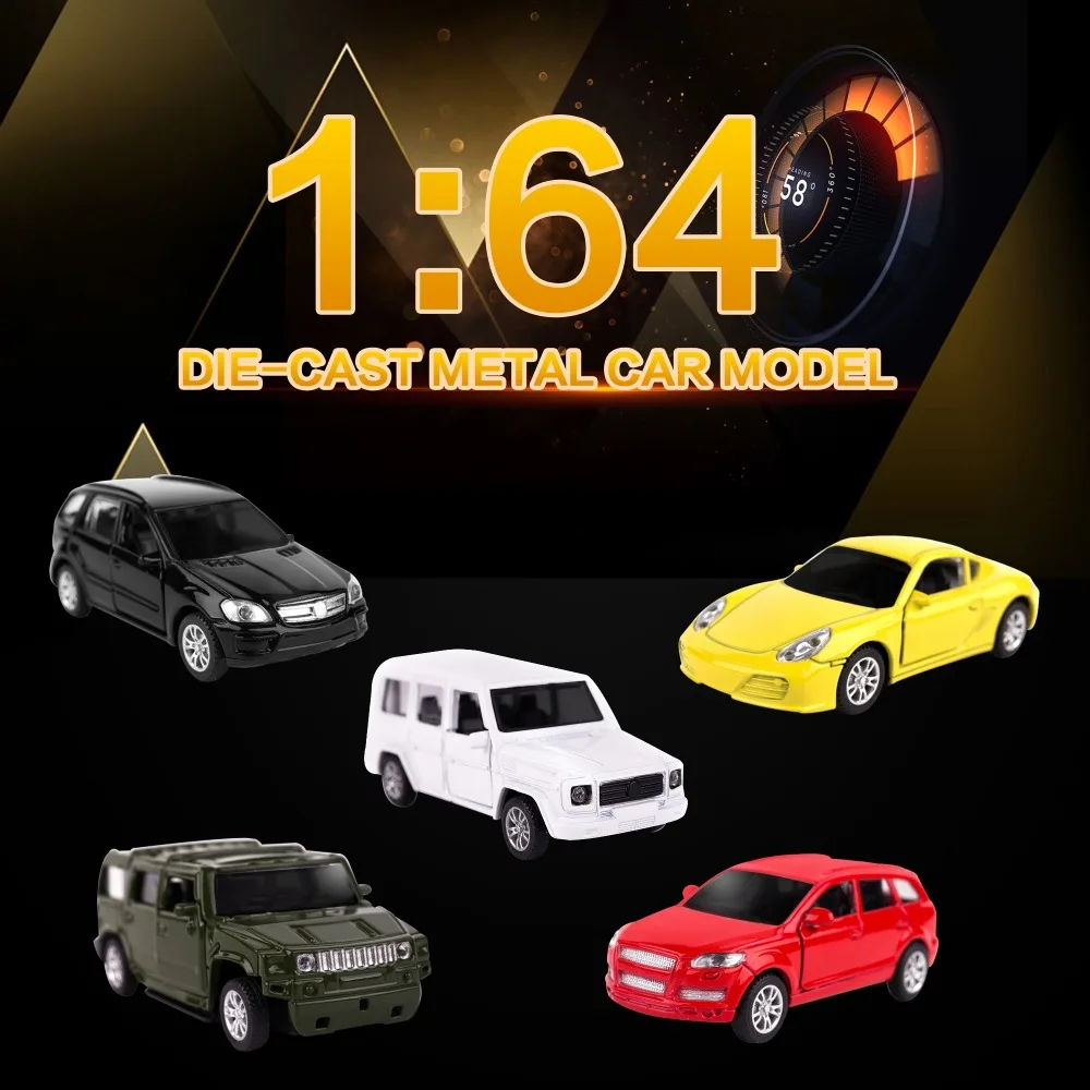 

KIDAMI 1:64 Little Alloy Diecast Mental Car Model Set Pull Back Openable Toy Car For Children's Day Gifts, Kid's Surprise
