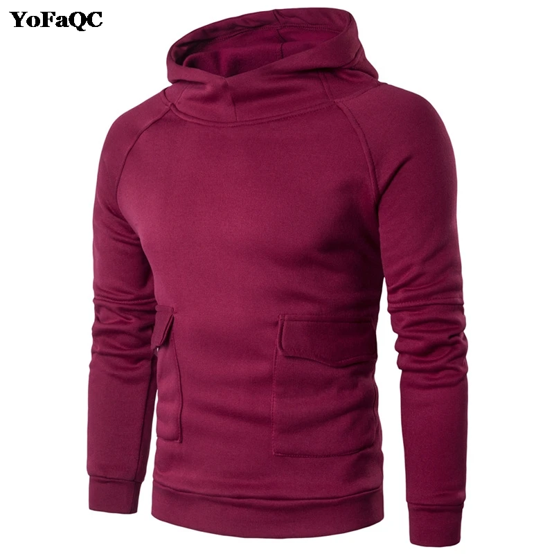 Mens Hoodies Solid High Quality Simple Hoodies 2017 Fashion Sweatshirts
