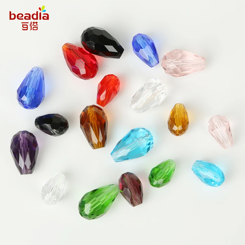 8x11mm/10x15mm 10pcs Waterdrop Austrian Crystal Beads Plating Teardrop Glass Bead For Jewelry Making Bracelet DIY Necklace crystal beads