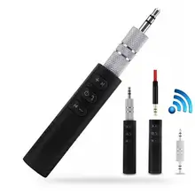 Петличный Мини Bluetooth приемник для автомобиля 3,5 AUX аудио Спортивные Беспроводные наушники автомобильный передатчик Громкая связь вызов музыка Авто адаптер