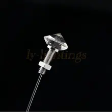 Украшения из оптического волокна, торцевые чашки из легкого волокна, хрустальные головные уборы, 50 шт., подходят для 0,5 мм-2,5 мм, волоконная оптика, металл+ стекло, фиксация