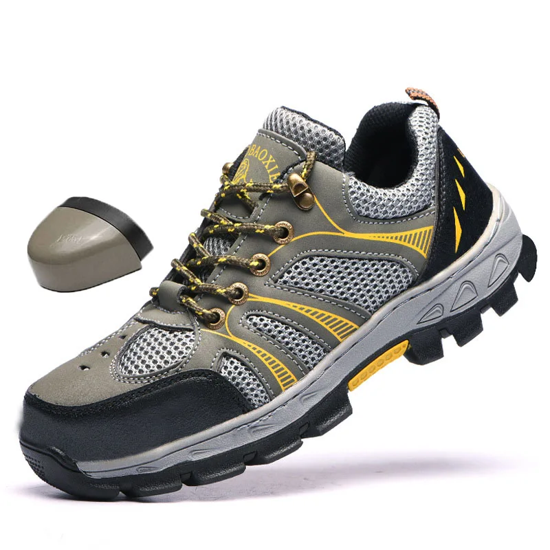 Steel toe work boots Lightweight Breathable New Men Safety Shoes Anti-smashing mesh shoes Construction Protective Work Shoes Steel toe work boots Lightweight Breathable New Men Safety Shoes Anti-smashing mesh shoes Construction Protective Work Shoes