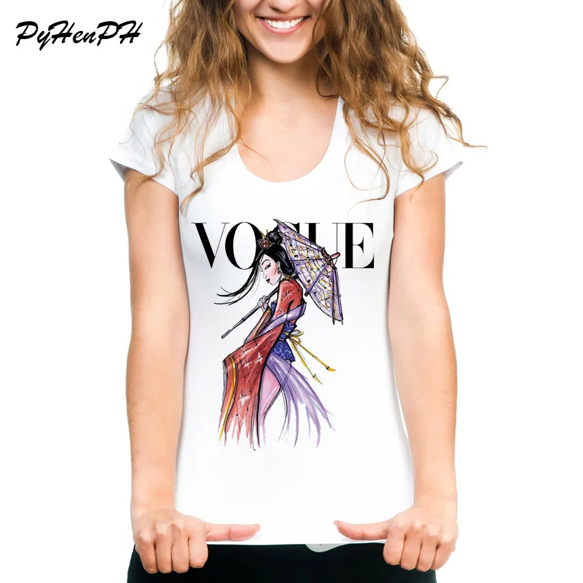 Модная футболка с принтом принцессы в стиле панк, летняя стильная модная женская футболка, забавные повседневные футболки с коротким рукавом в стиле Харадзюку, милые топы - Цвет: C7