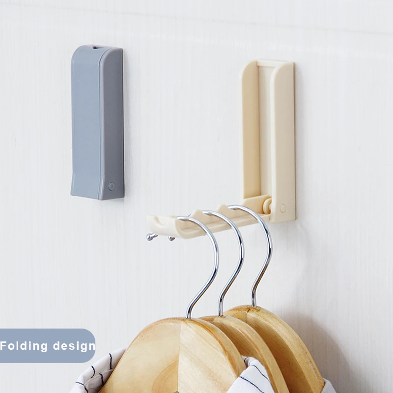 Plastic Folding Clothes Hanger Wall Hook Closet Organizer Shelves Plastic Folding Clothes Hanger Wall Hook Closet Organizer Shelves Coat Rack Storage Shelf For Kitchen Bathroom Towel Holder