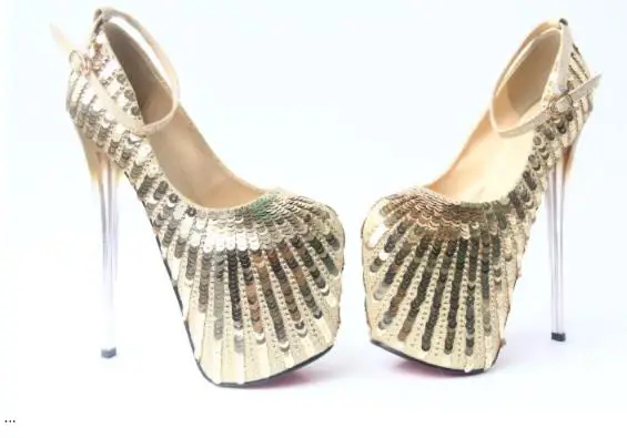 Spring new ultra-fine and 20cm single shoe sequins sexy wedding shoes hate the sky size 43 yards women's shoes. Spring new ultra-fine and 20cm single shoe sequins sexy wedding shoes hate the sky size 43 yards women's shoes.