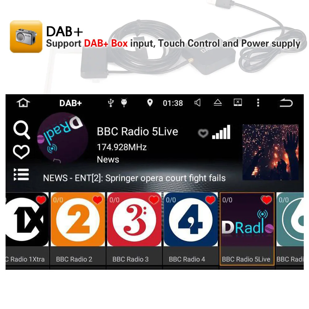 Excellent Car Multimedia Player Octa Core 7" Android 8.0 DAB+ Autoradio double din GPS NAVI Bluetooth 4G WiFi RDS OBD2 DVR Radio DVT-IN 4