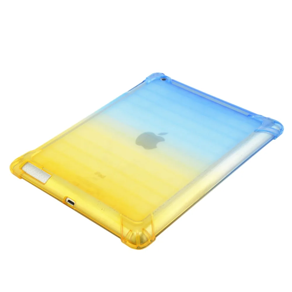 Wekays Gradual Change TPU Silicone Case For New iPad 2 3 4 Multicolour Clear Tablet Cover For iPad 2 ipad 3 ipad 4 Case Coque