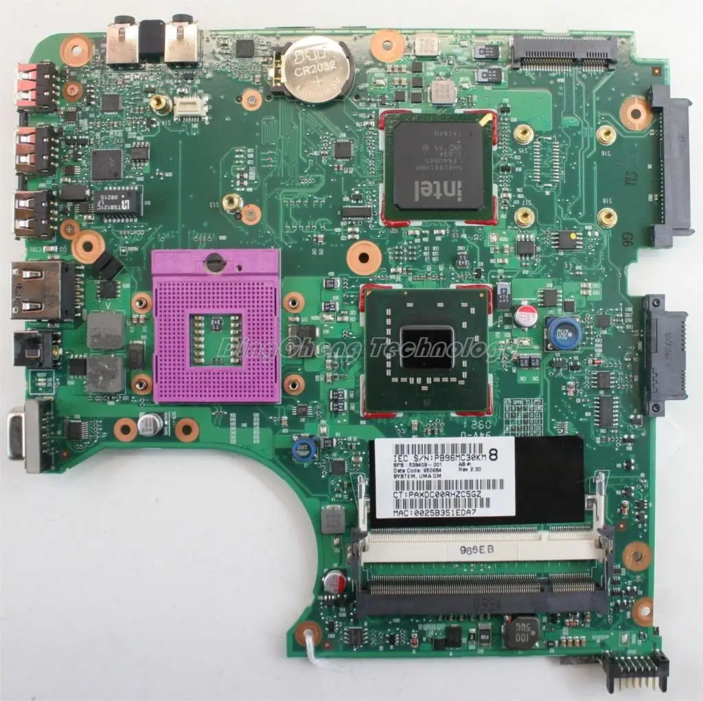 45 days Warranty for hp CQ510 538409 001 laptop Motherboard integrated