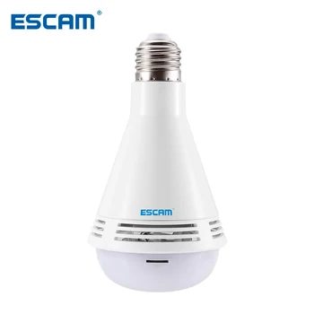 

ESCAM QP137 WiFi IP Camera 360 Degree Panoramic LED Bulb Bluetooth Music 2MP Security Camera